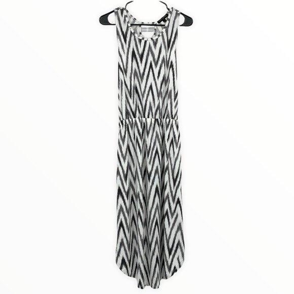 Banana Republic Dress Chevron Cross Back Sleeveless Jersey Midi - Picture 2 of 12